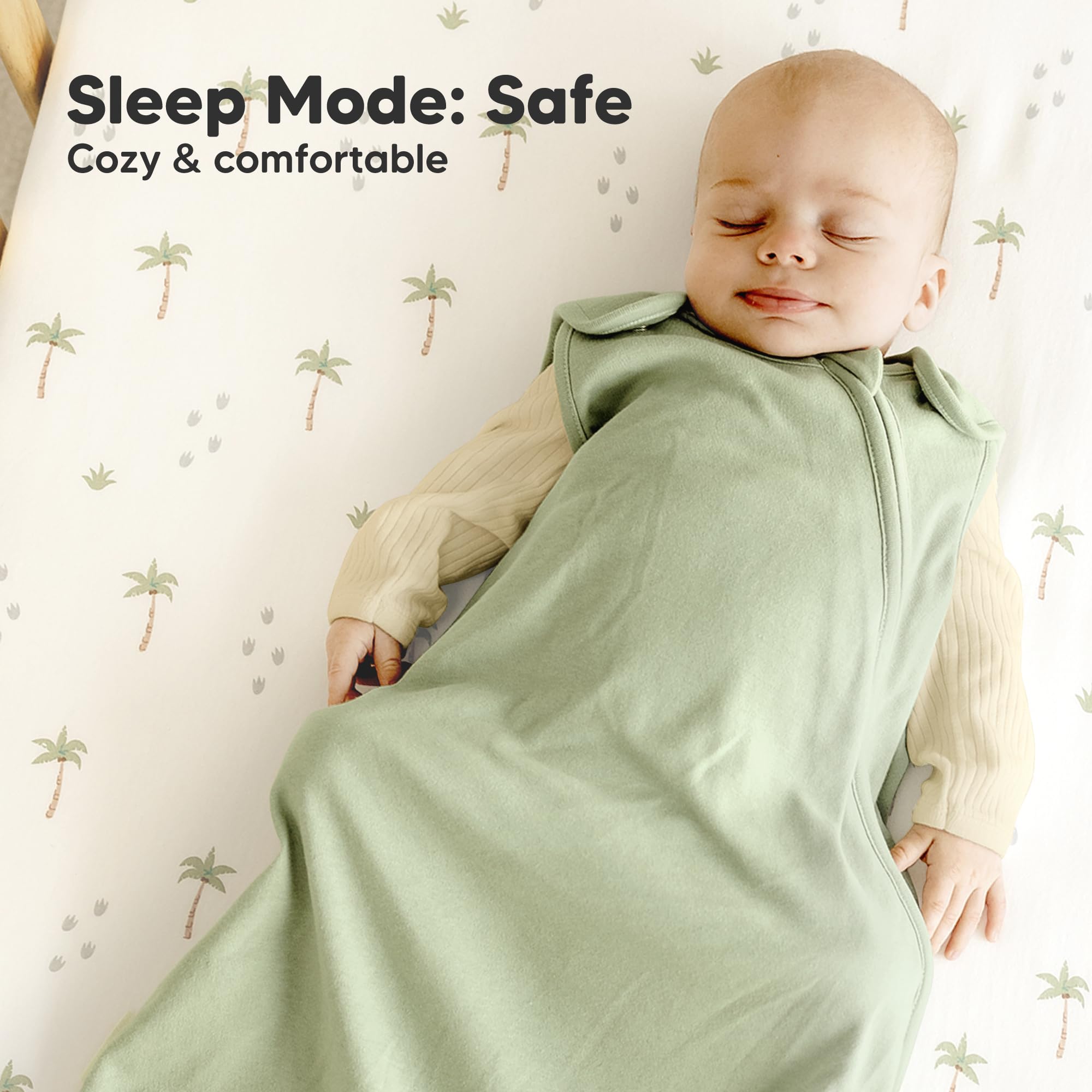 KeaBabies durable 2-way stretch knit keeps baby comfy.