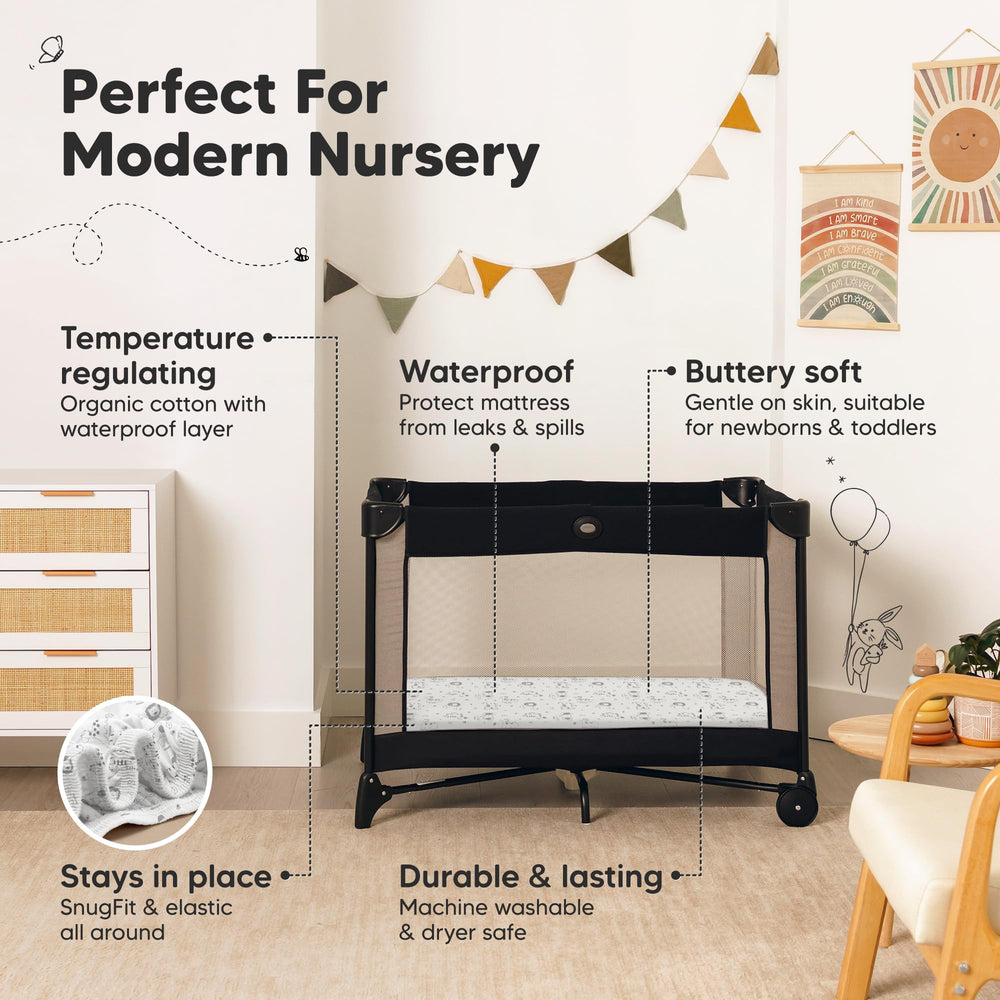 KeaBabies durable, machine-washable mini sheets stand up to frequent use.