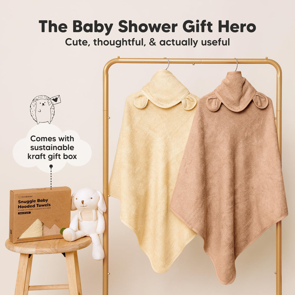 KeaBabies durable machine-washable towel maintains softness after washes