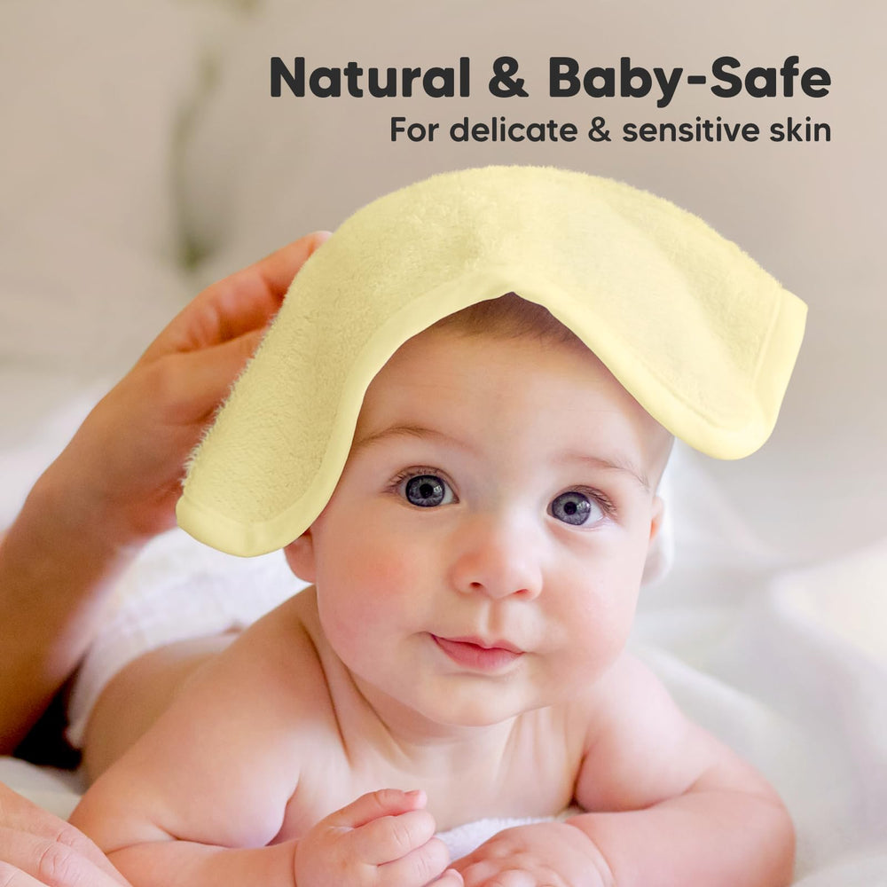 KeaBabies durable, machine-washable cloths stand up to busy family baths.