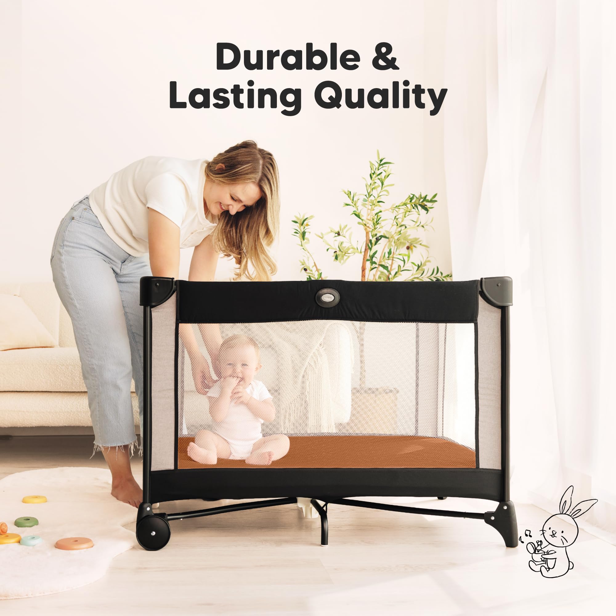 KeaBabies durable mini crib sheets for daily use