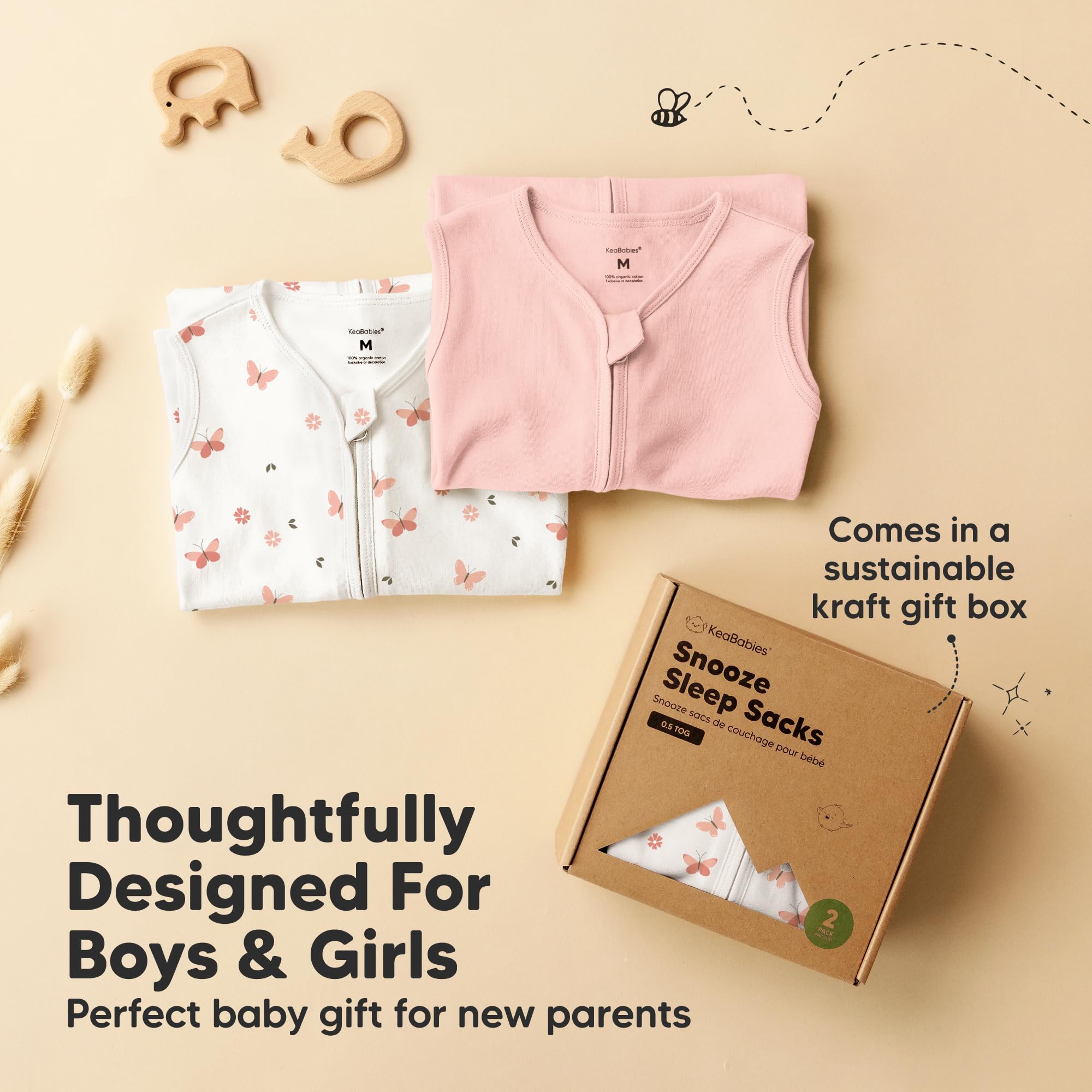 KeaBabies durable soft fabric withstands repeated washes