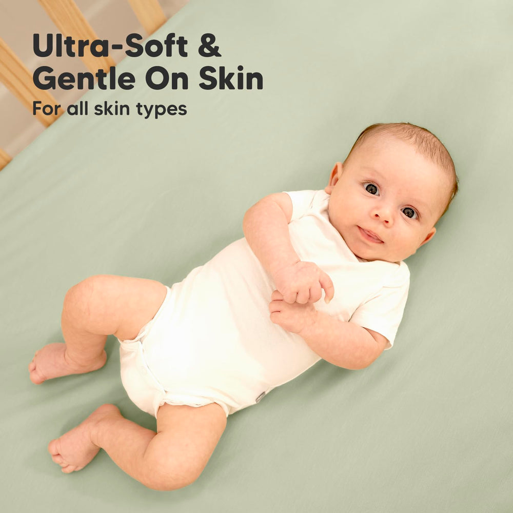 KeaBabies machine washable crib sheet ready for easy care.