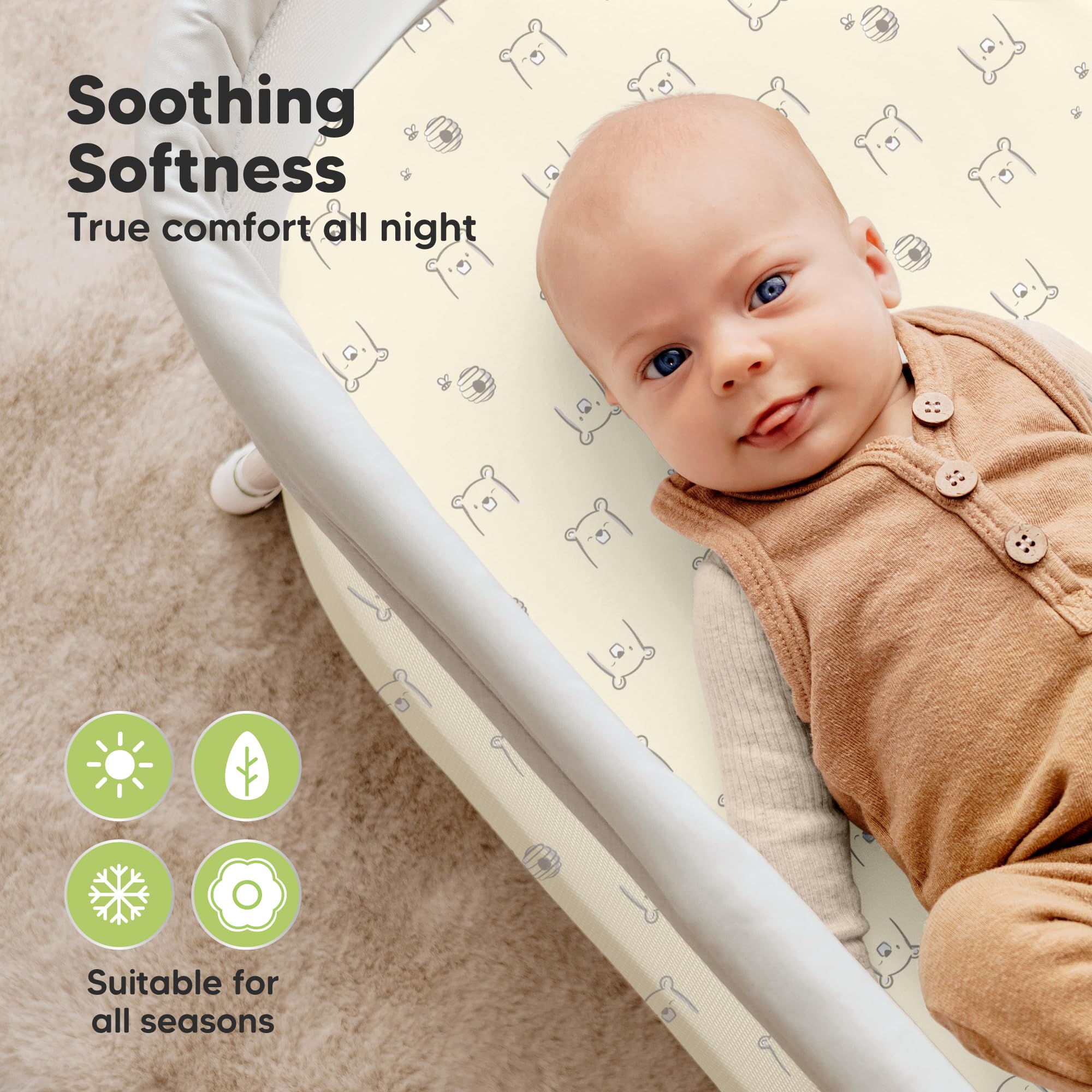 KeaBabies durable design withstands repeated machine washing for long-lasting use.