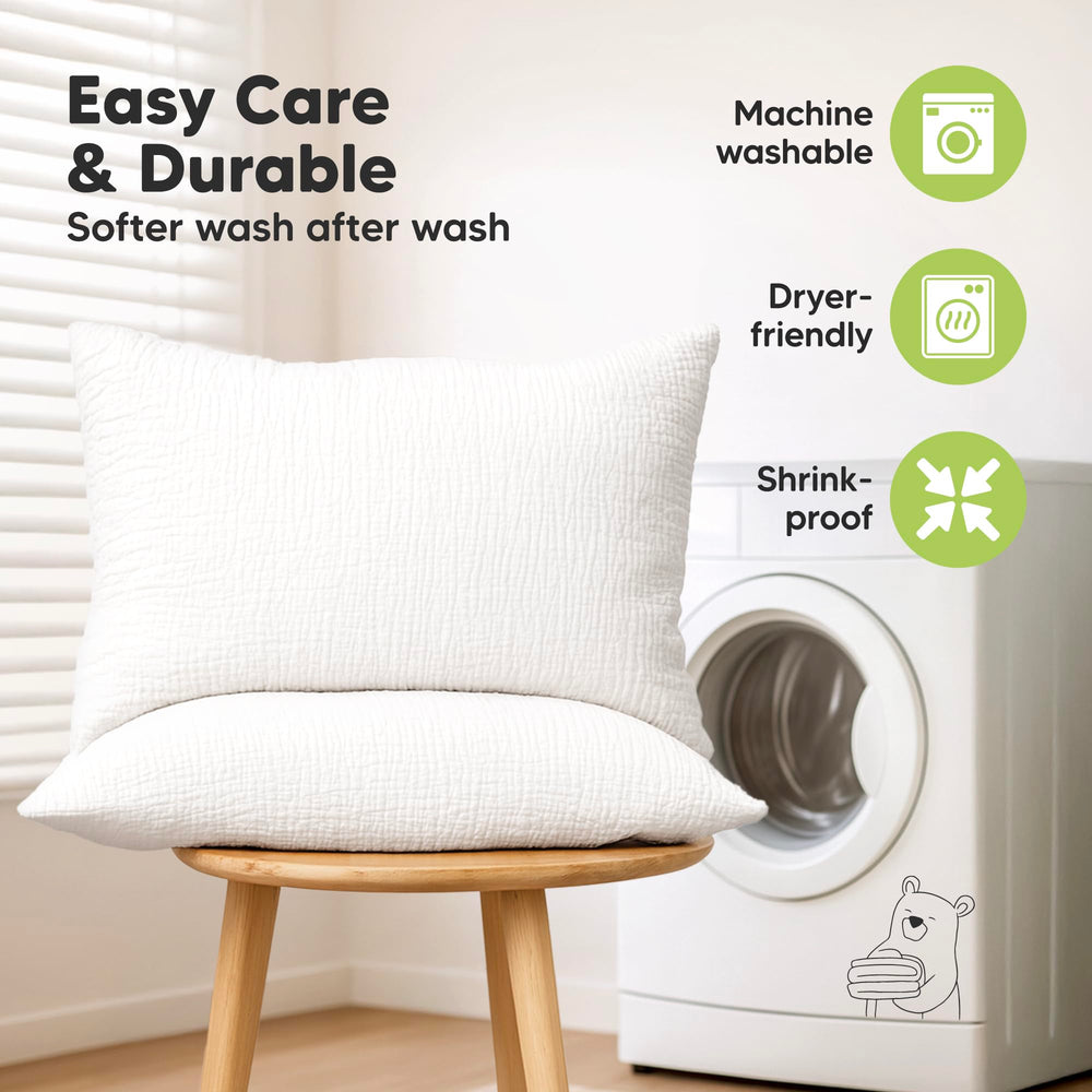KeaBabies durable washable pillowcase becomes softer with each wash.