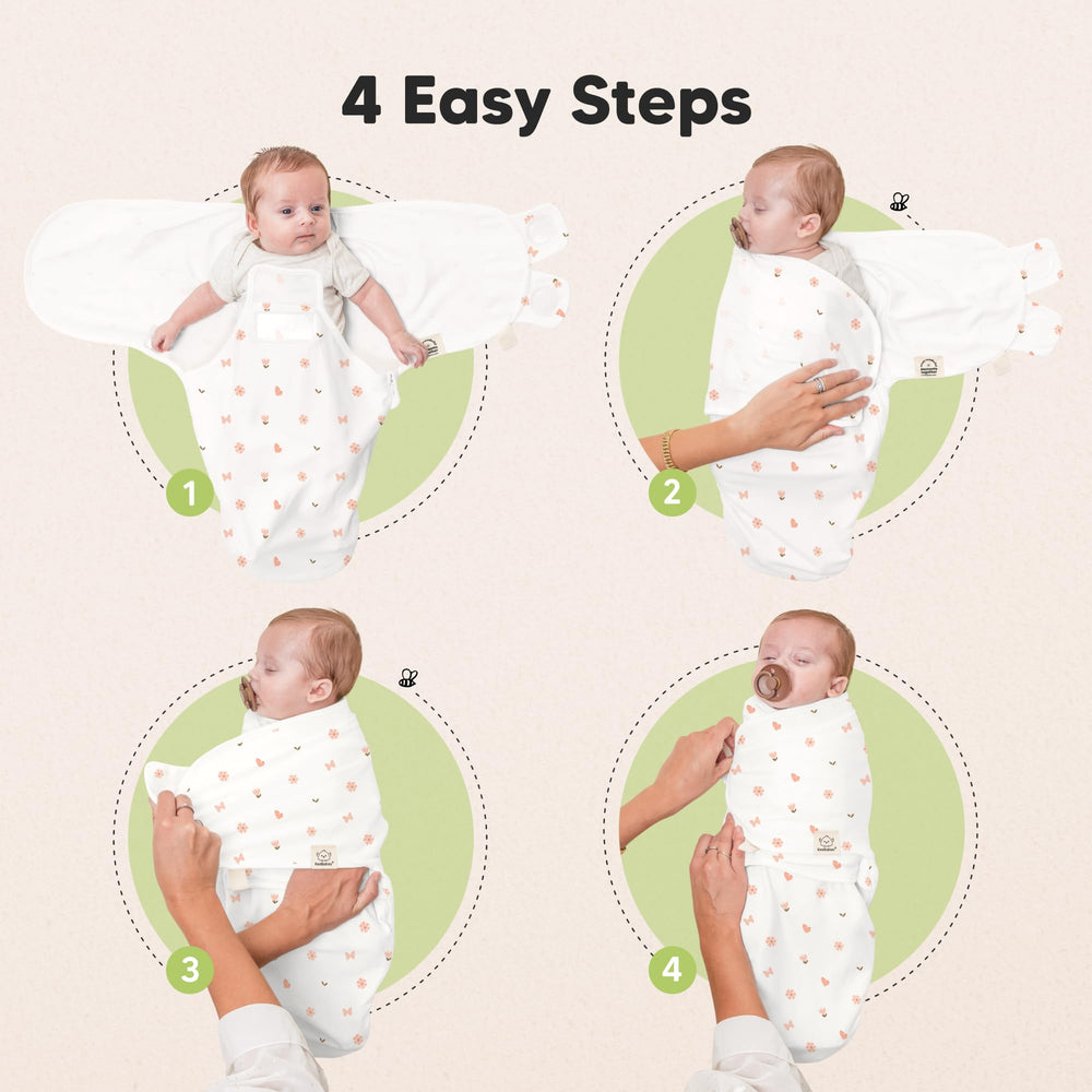 KeaBabies swaddle allows easy diaper changes without unwrapping.