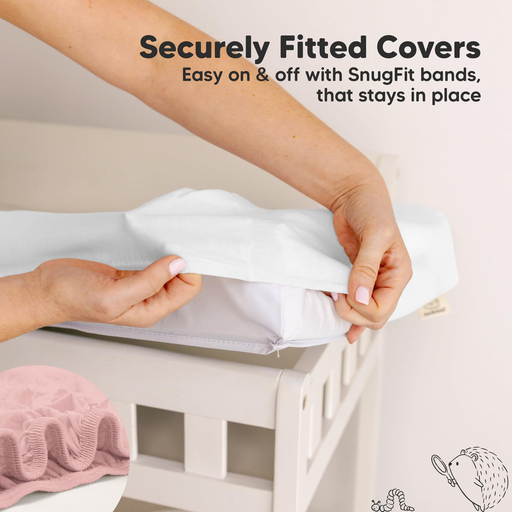 KeaBabies easy on-off changing pad cover for quick diaper changes.