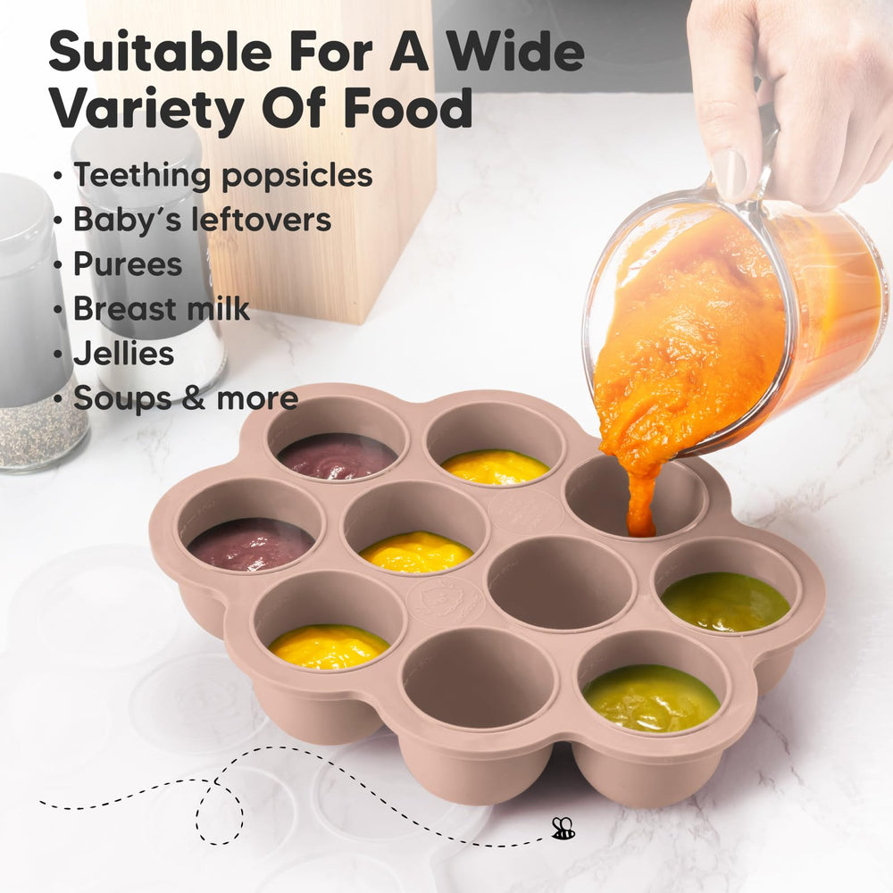Easy pop-out cubes from KeaBabies tray for quick prep