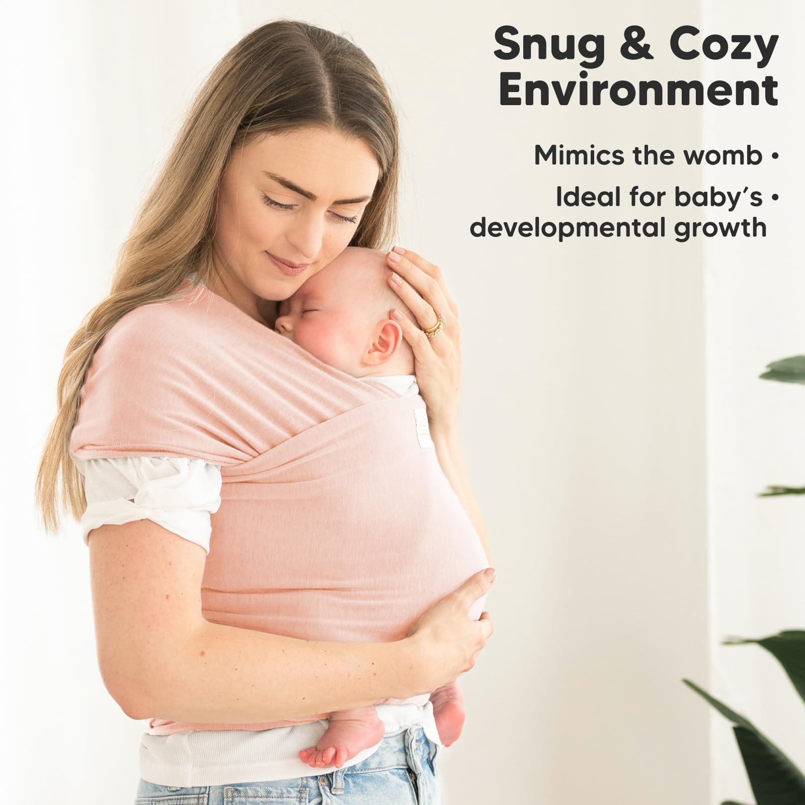 KeaBabies easy-to-use-baby-wrap: simple to wear for new parents.