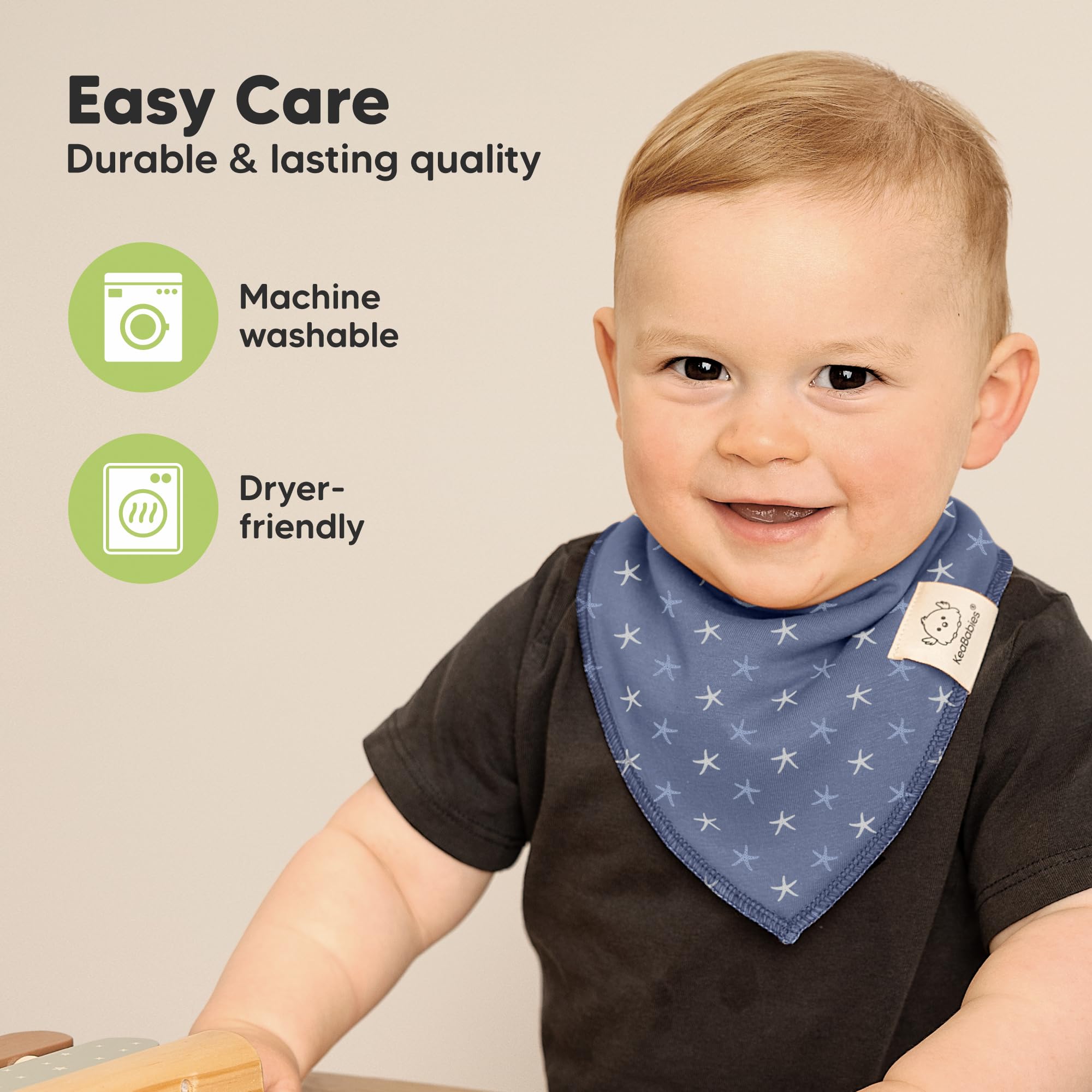KeaBabies eco-certified cotton ensures comfort and skin-friendly wear