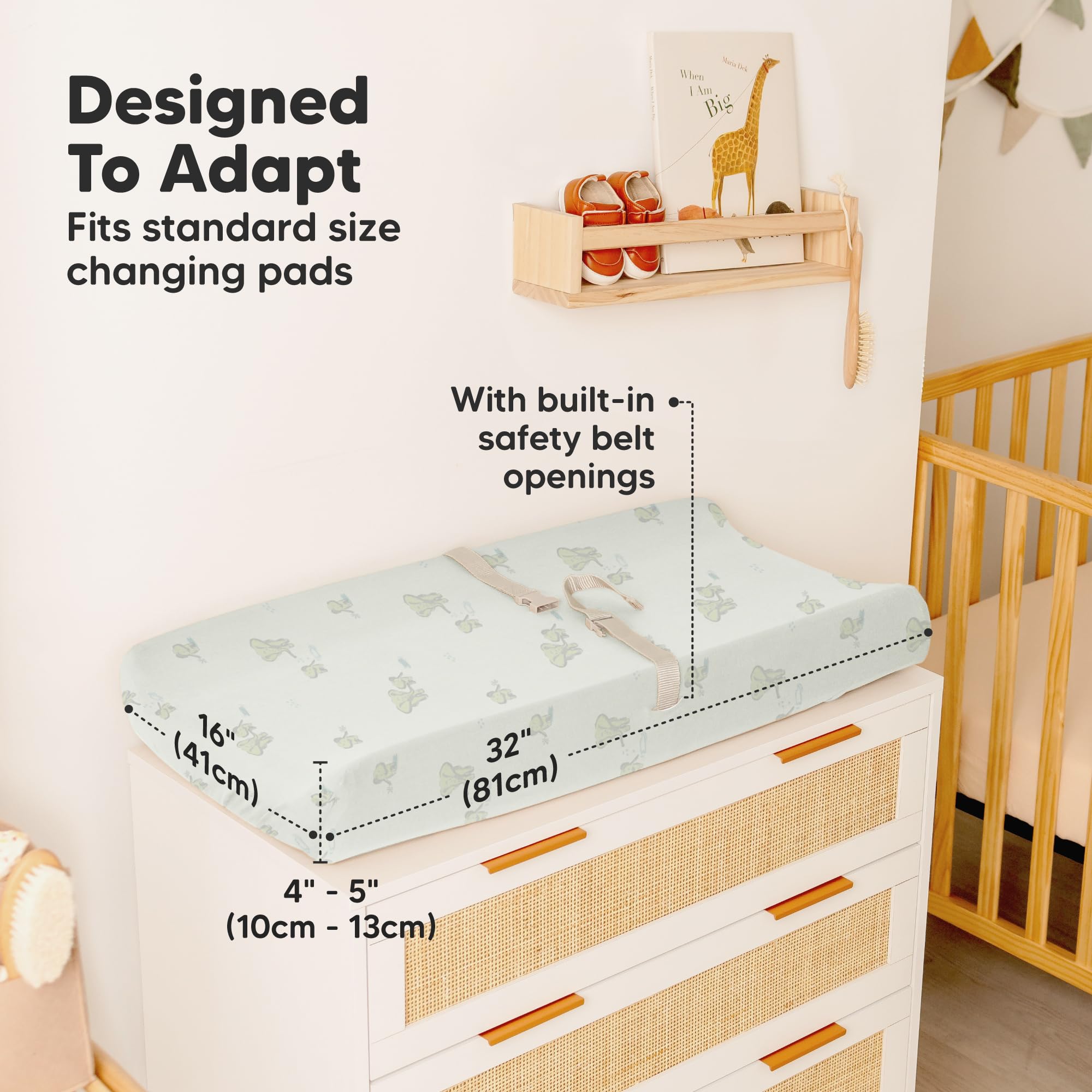 KeaBabies Elly cover showing safety buckle hole compatibility