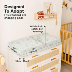 KeaBabies Elly cover showing safety buckle hole compatibility