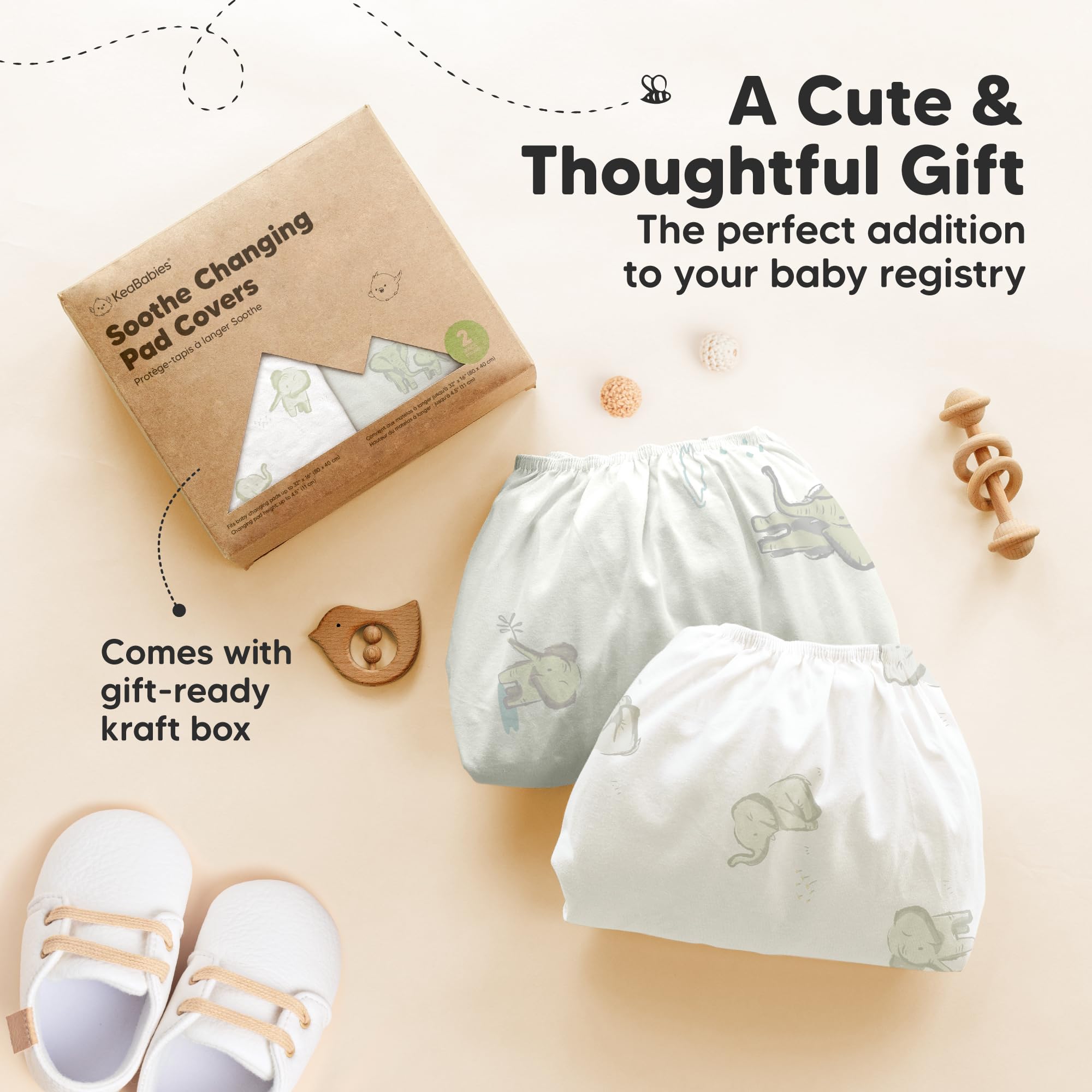KeaBabies Elly 2-pack setup offering practical diaper changes