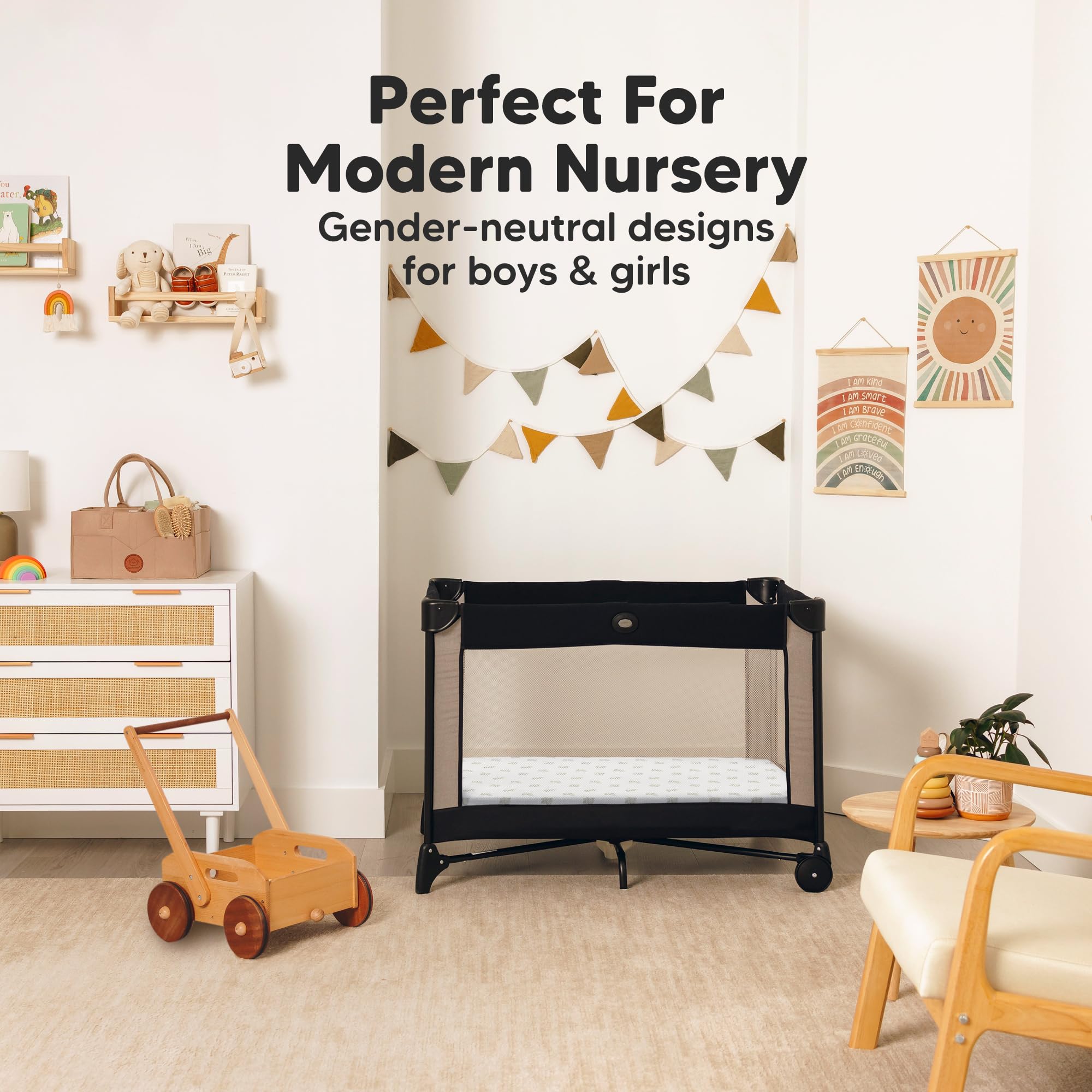 KeaBabies Elly machine-washable crib sheets for busy nurseries.