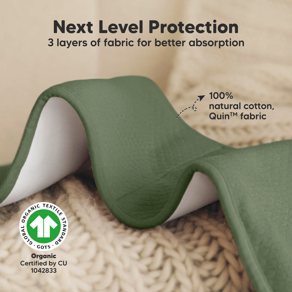 KeaBabies burp cloth ergonomic figure-8 design stays on shoulder