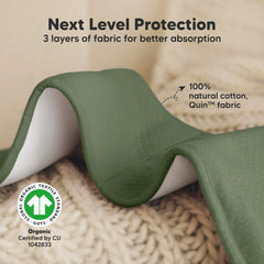 KeaBabies burp cloth ergonomic figure-8 design stays on shoulder