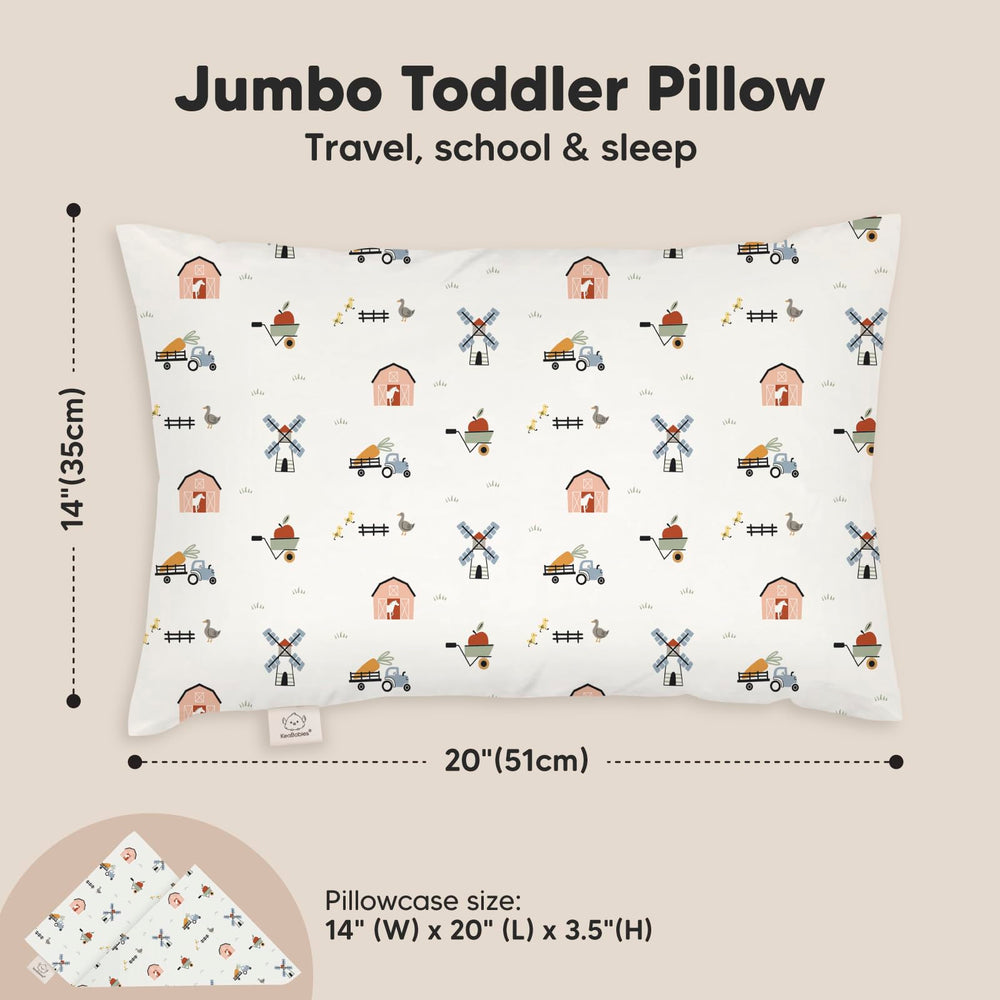 KeaBabies ergonomic pillow support shown for natural toddler posture.