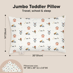 KeaBabies ergonomic pillow support shown for natural toddler posture.