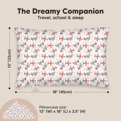 Ergonomic toddler pillow from KeaBabies provides gentle head and neck alignment.