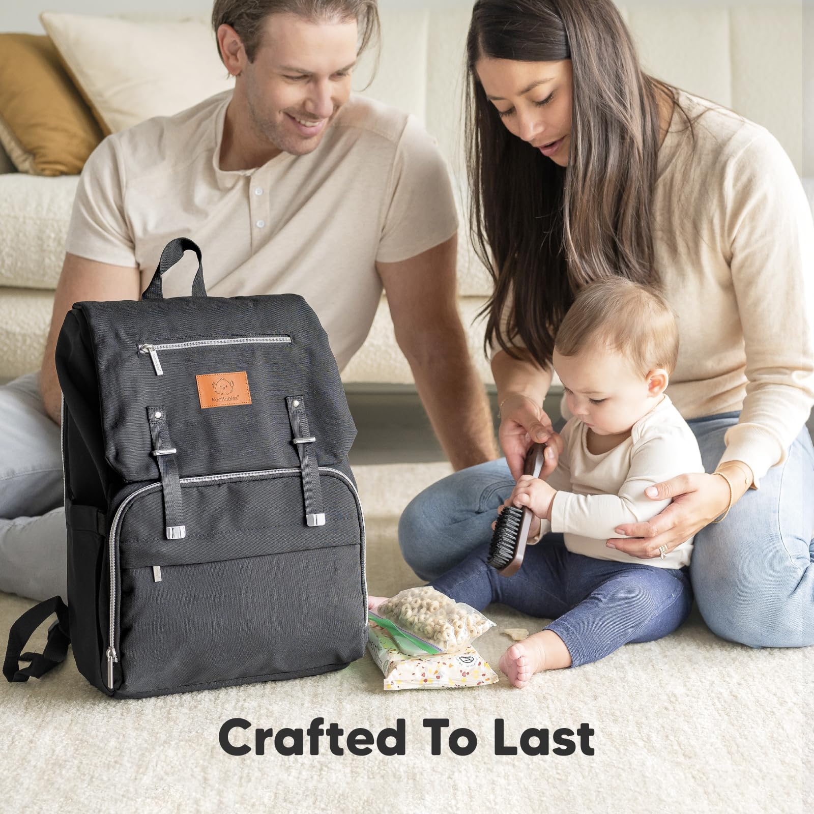 KeaBabies Explorer Classic Gray tone blends with any stroller or bag setup.