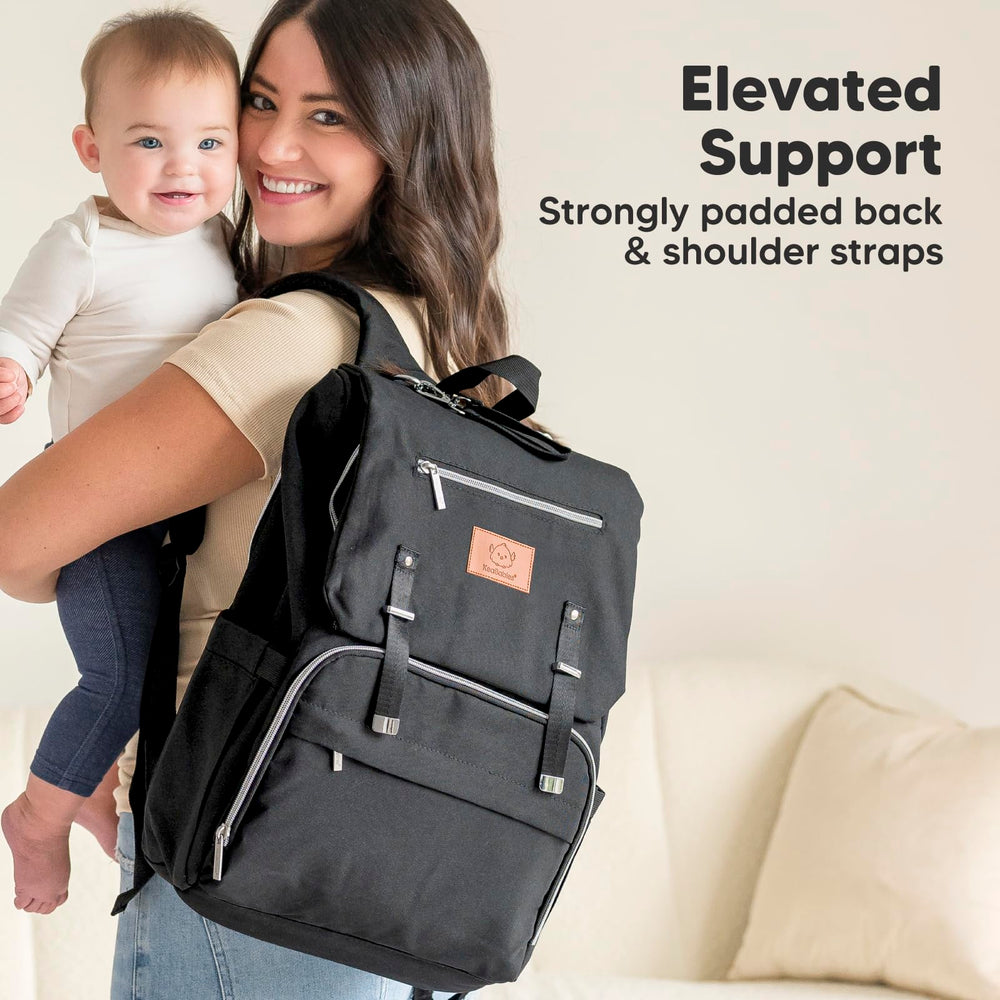 KeaBabies Explorer large capacity fits diapers, wipes, and outfits for longer trips.