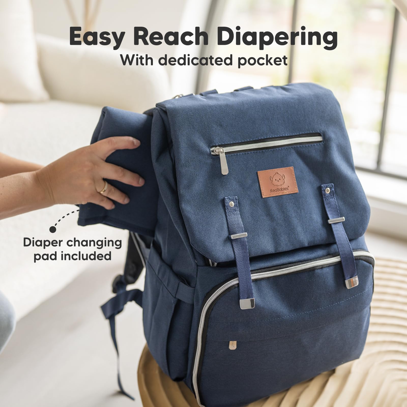 KeaBabies Explorer durable, water-resistant fabric stands up to daily wear.