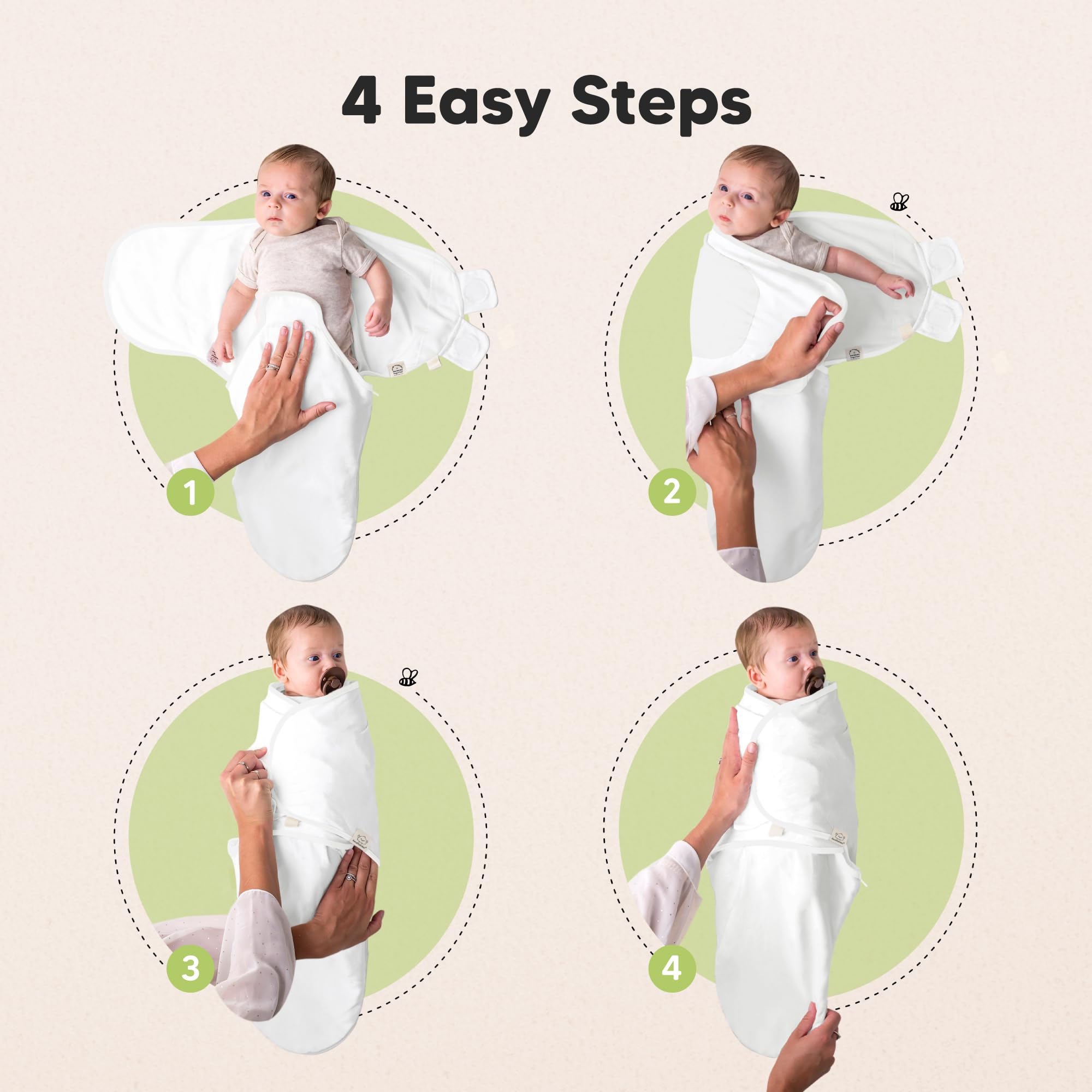 KeaBabies FabTech 2-way stretch knit adds durability and machine washable convenience.
