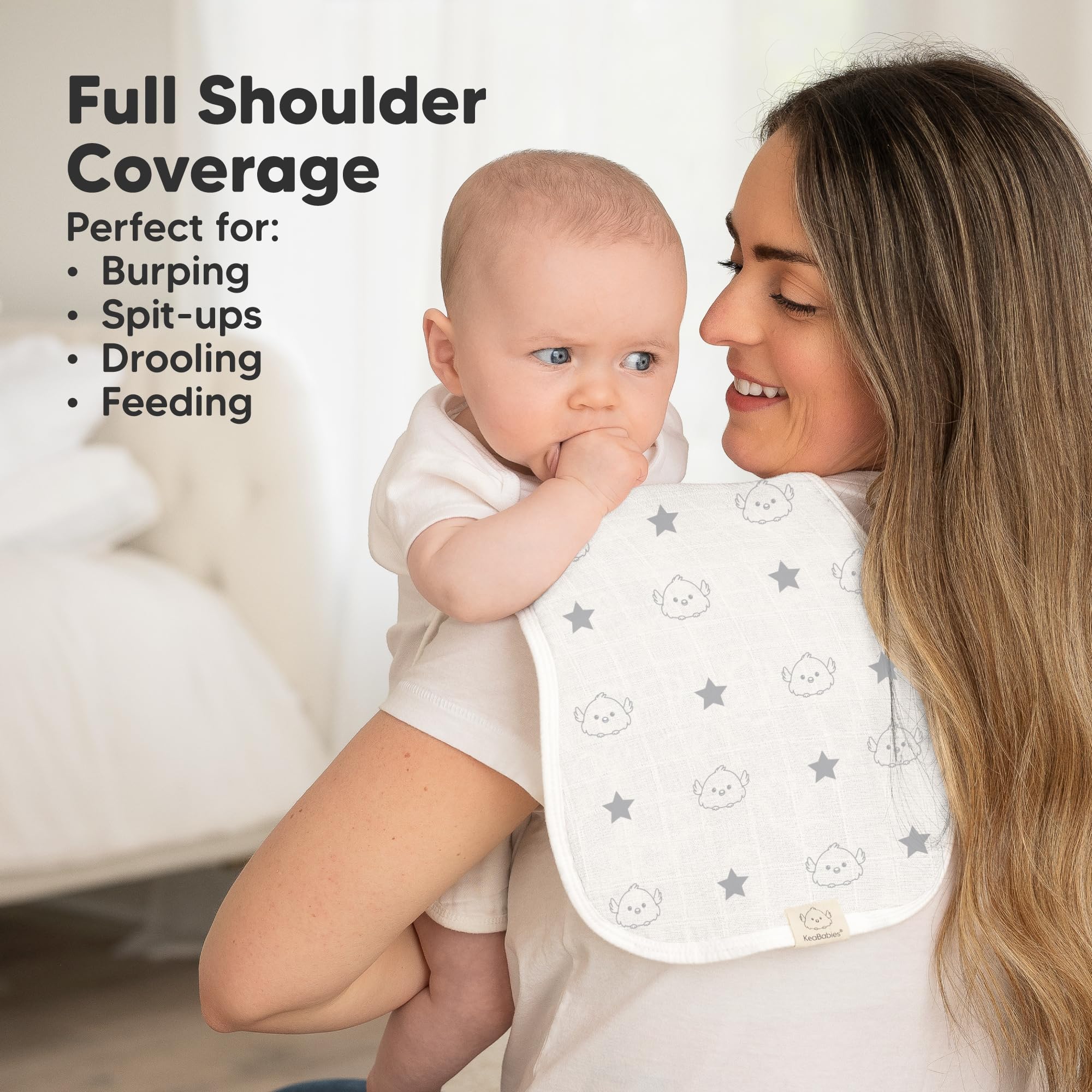 KeaBabies figure-8 design provides secure shoulder coverage