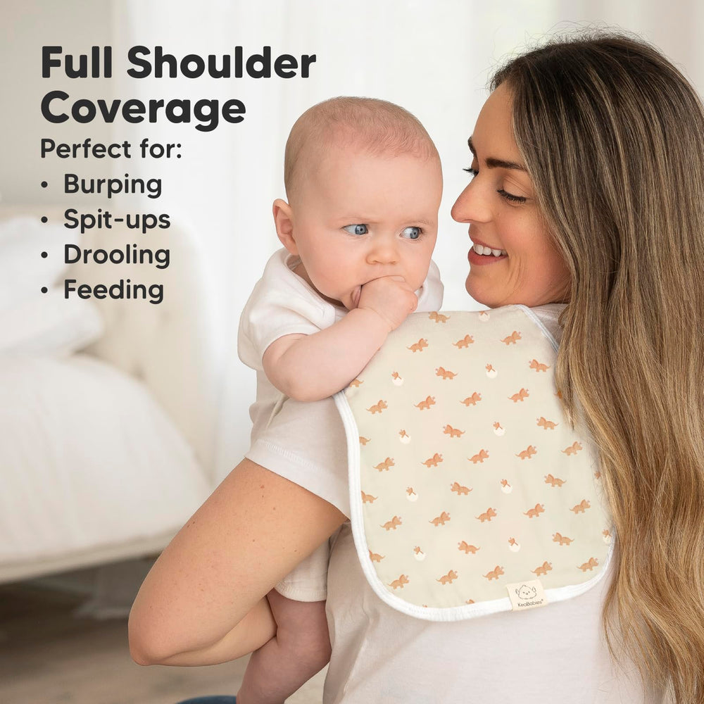 KeaBabies figure-8 shoulder coverage ensures secure fit during feeds and burps