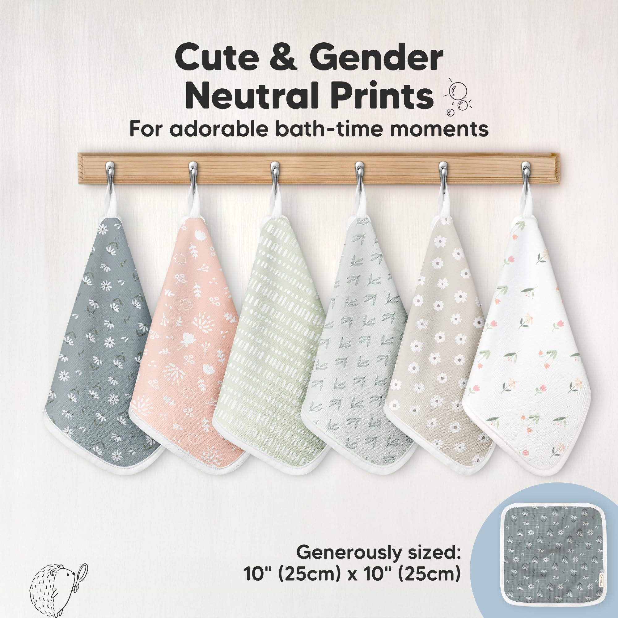 KeaBabies Fleur colors suitable for boy or girl registries.