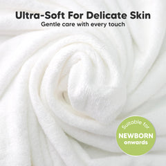 KeaBabies Fleur plush terry cloth for relaxing bath time cleansing.