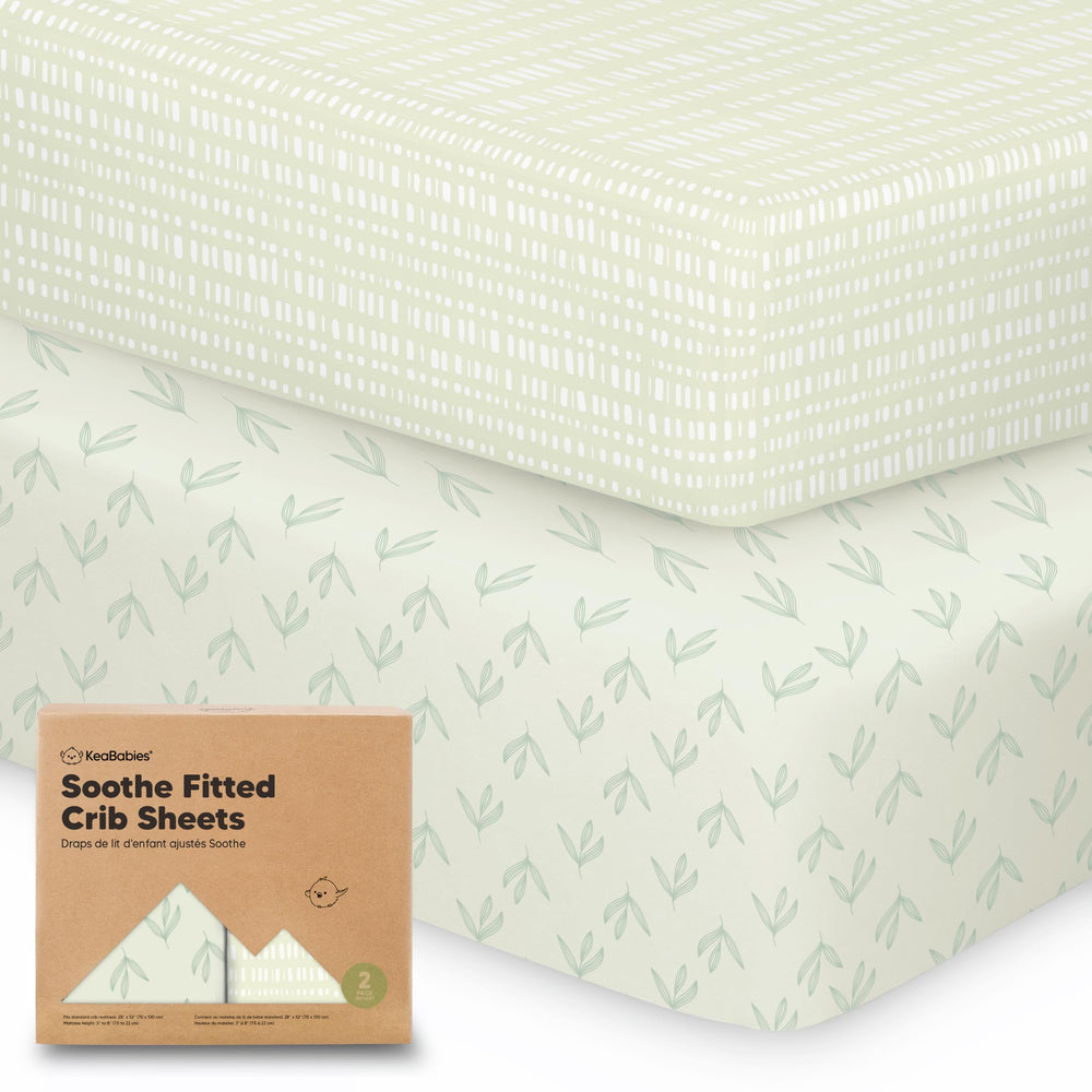 KeaBabies Fleur-prints crib sheet in breathable organic cotton for safe sleep