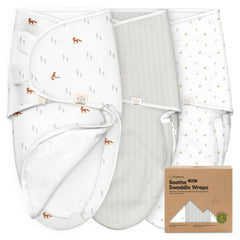 KeaBabies forest pattern swaddle fabric for cozy naps