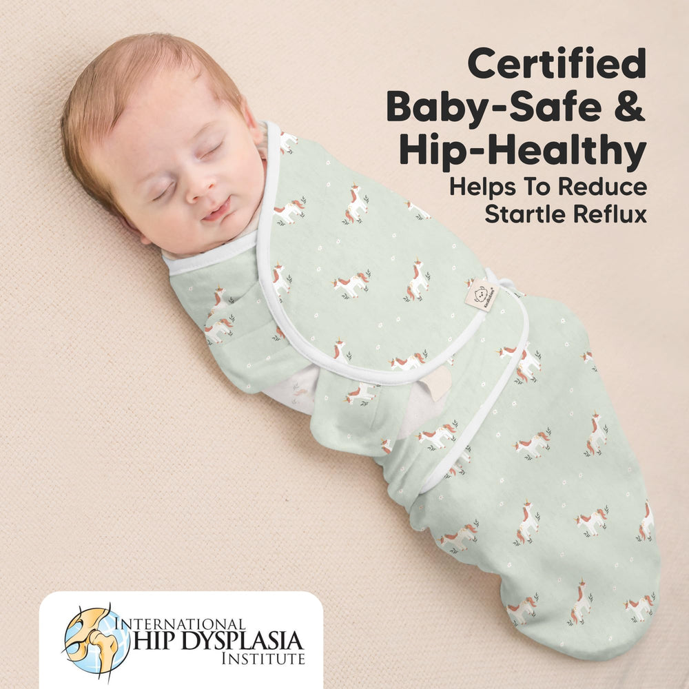 KeaBabies Four-step swaddling makes wrapping quick and secure.