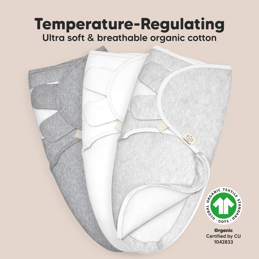 KeaBabies four-step wrap makes swaddling quick and secure for newborns.