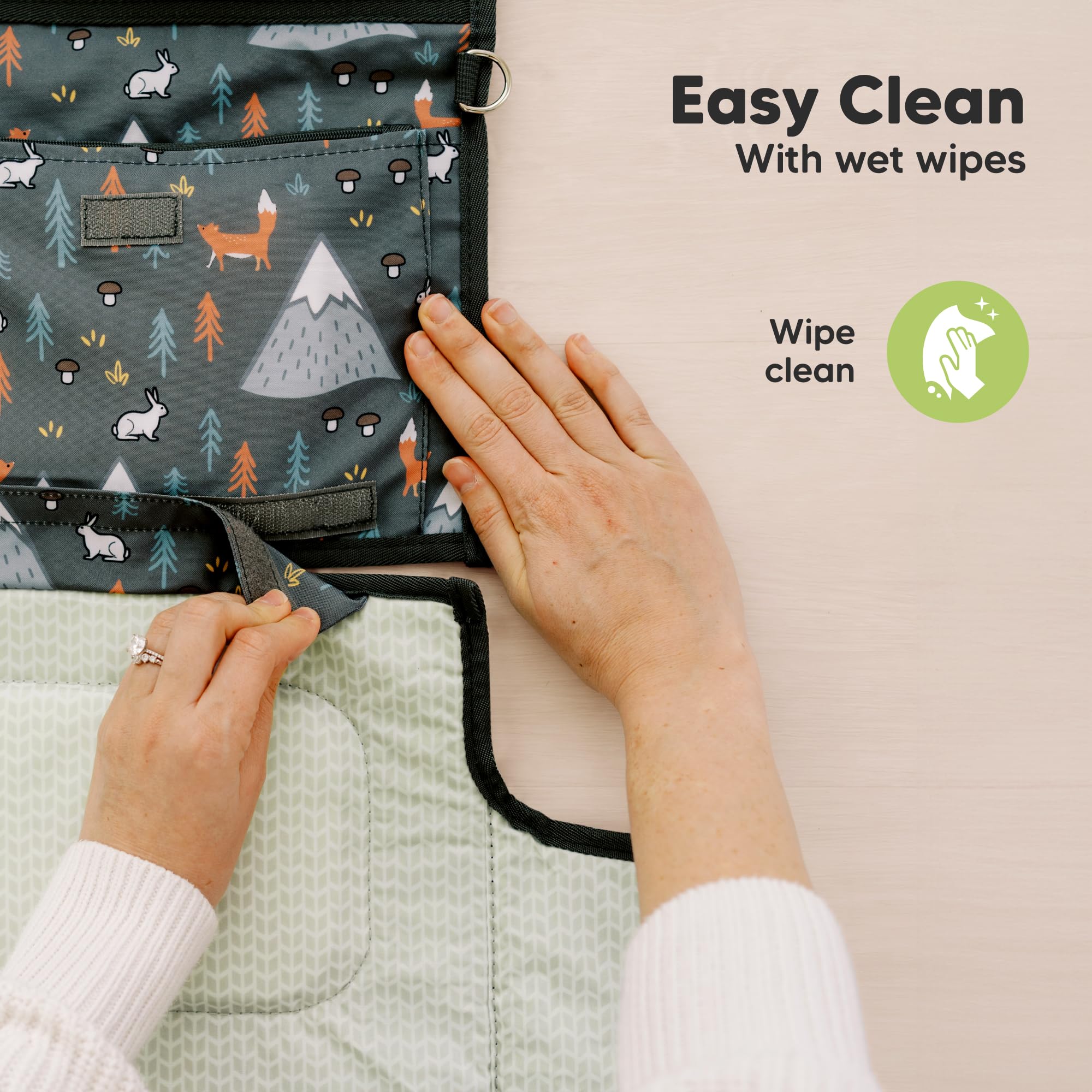 KeaBabies Fox Vale Ezee clip keeps pad secure.