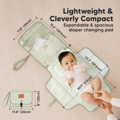 KeaBabies Fox Vale waterproof mat keeps surfaces dry.