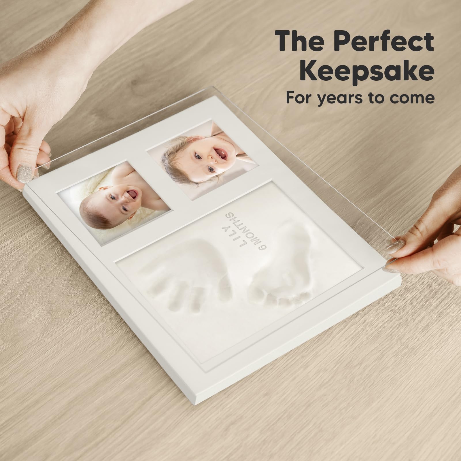 KeaBabies frame with real glass preserves memories long-term.