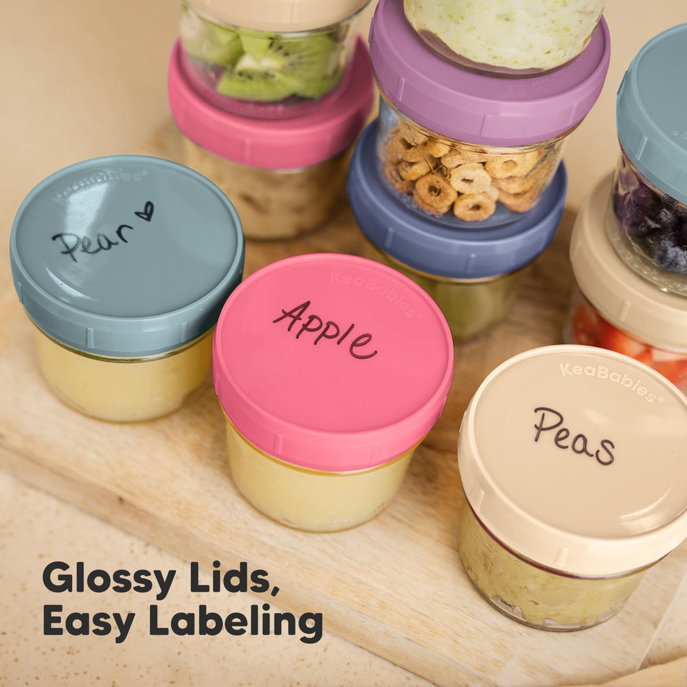 KeaBabies writeable lid helps label portions and dates