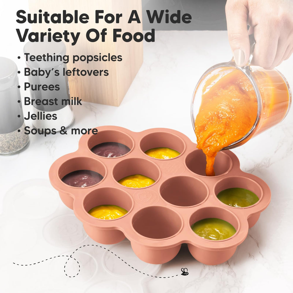 KeaBabies silicone tray used for purees and 2oz portions.