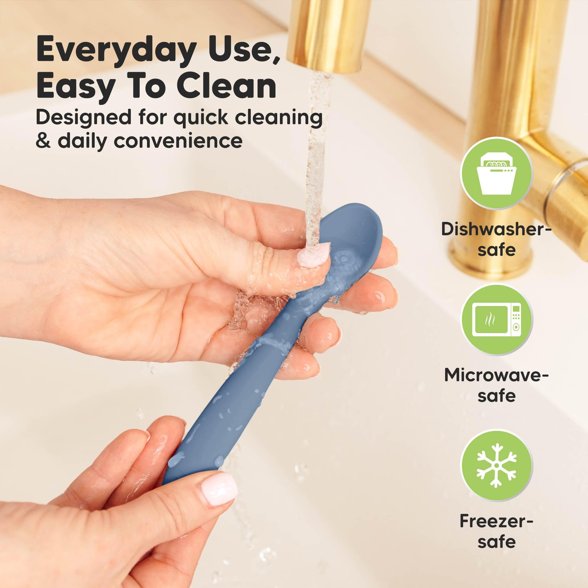KeaBabies gender-neutral spoons designed for all babies and toddlers.