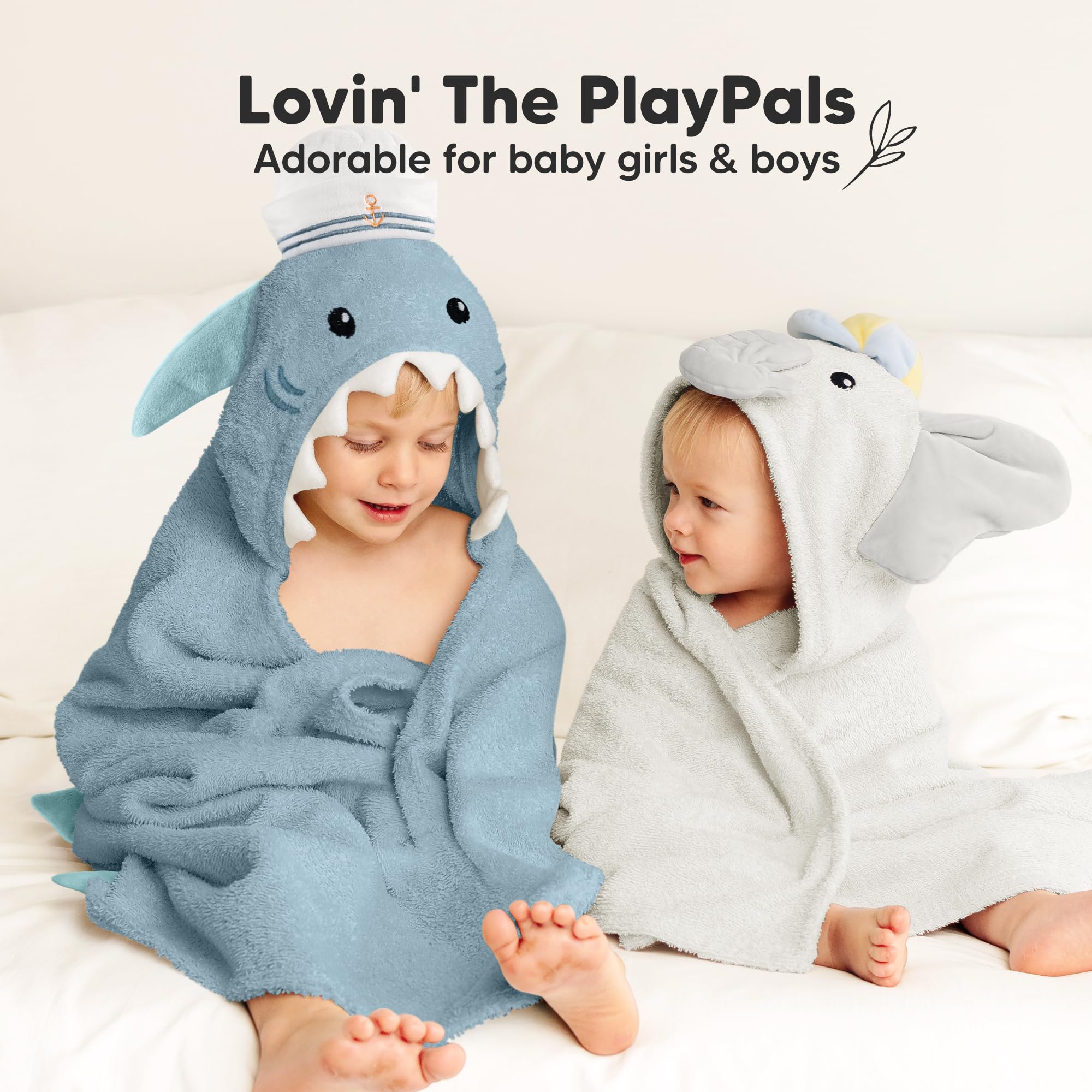 KeaBabies gender-neutral towel suits newborns to toddlers