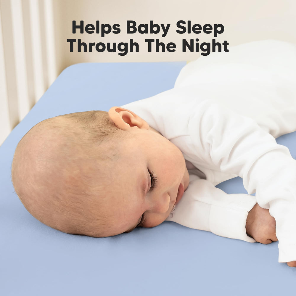 KeaBabies gender-neutral blue flax bedding for any nursery.