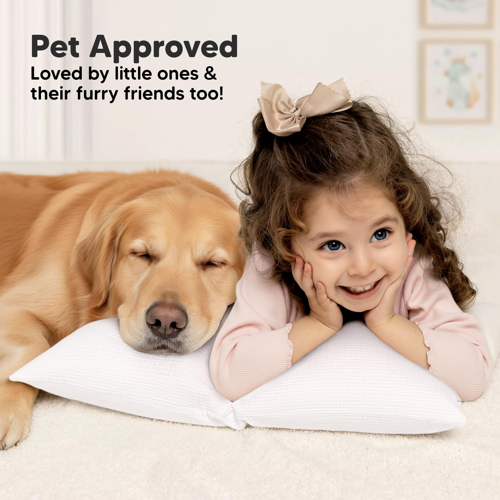 KeaBabies gender-neutral pillowcase design fits boys and girls alike.