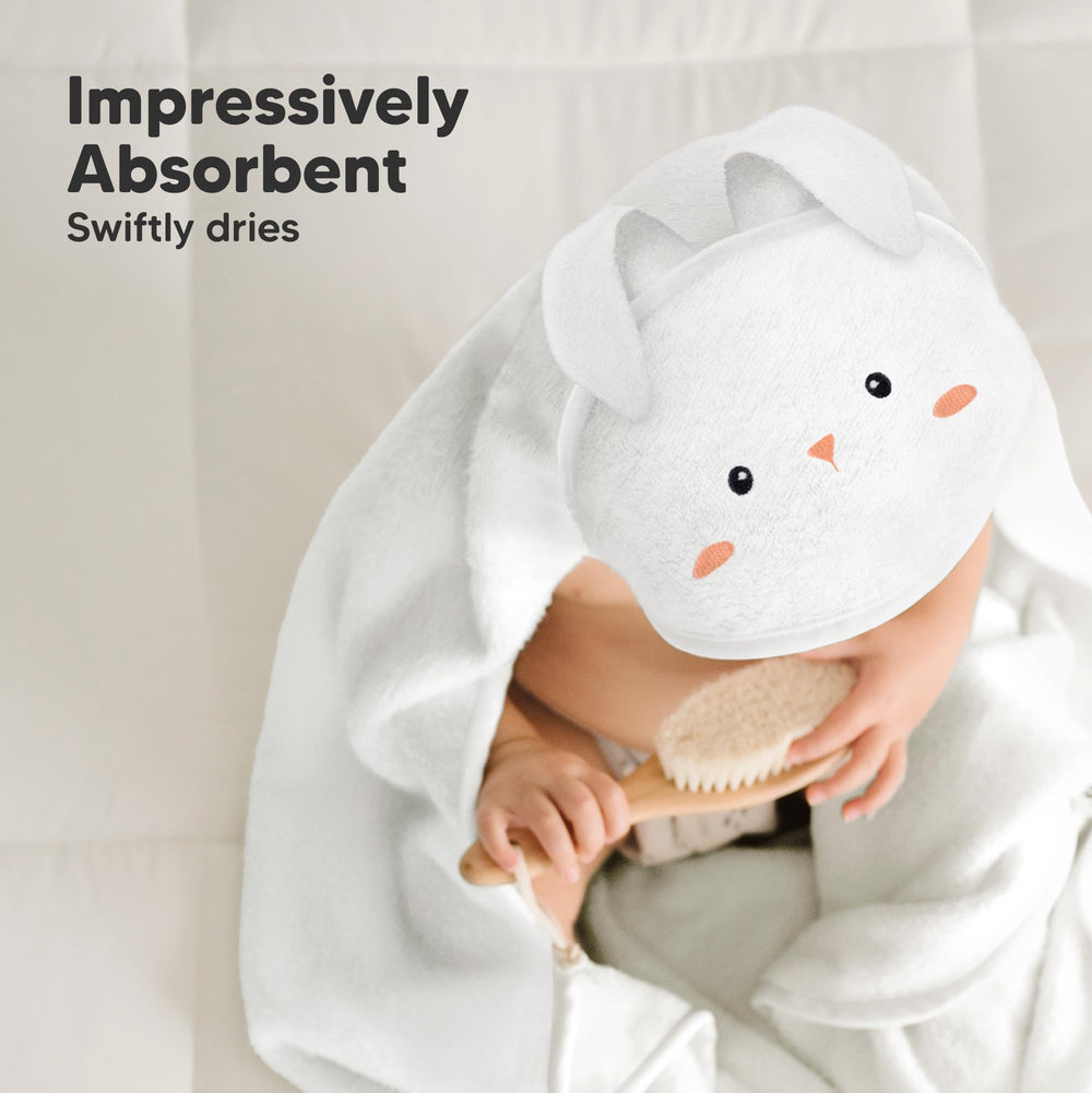 KeaBabies gentle-on-skin towel is safe for sensitive baby skin.