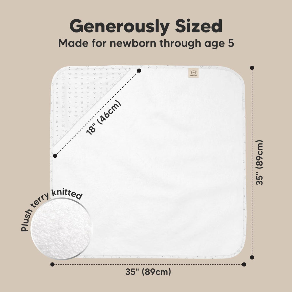 KeaBabies gentle on sensitive skin towel for delicate babies.
