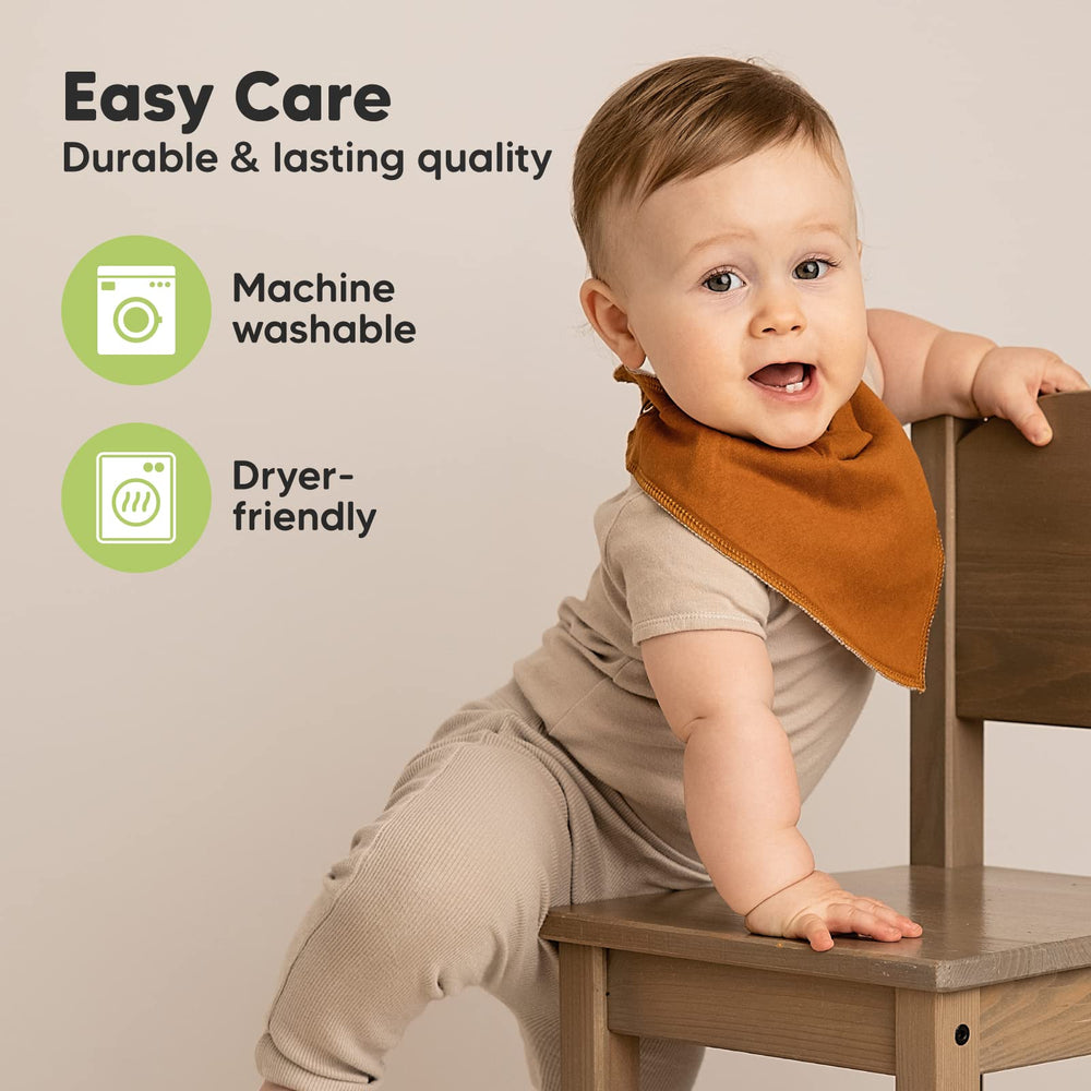 Gift-ready kraft box packaging for KeaBabies bibs, ideal as a baby shower gift.