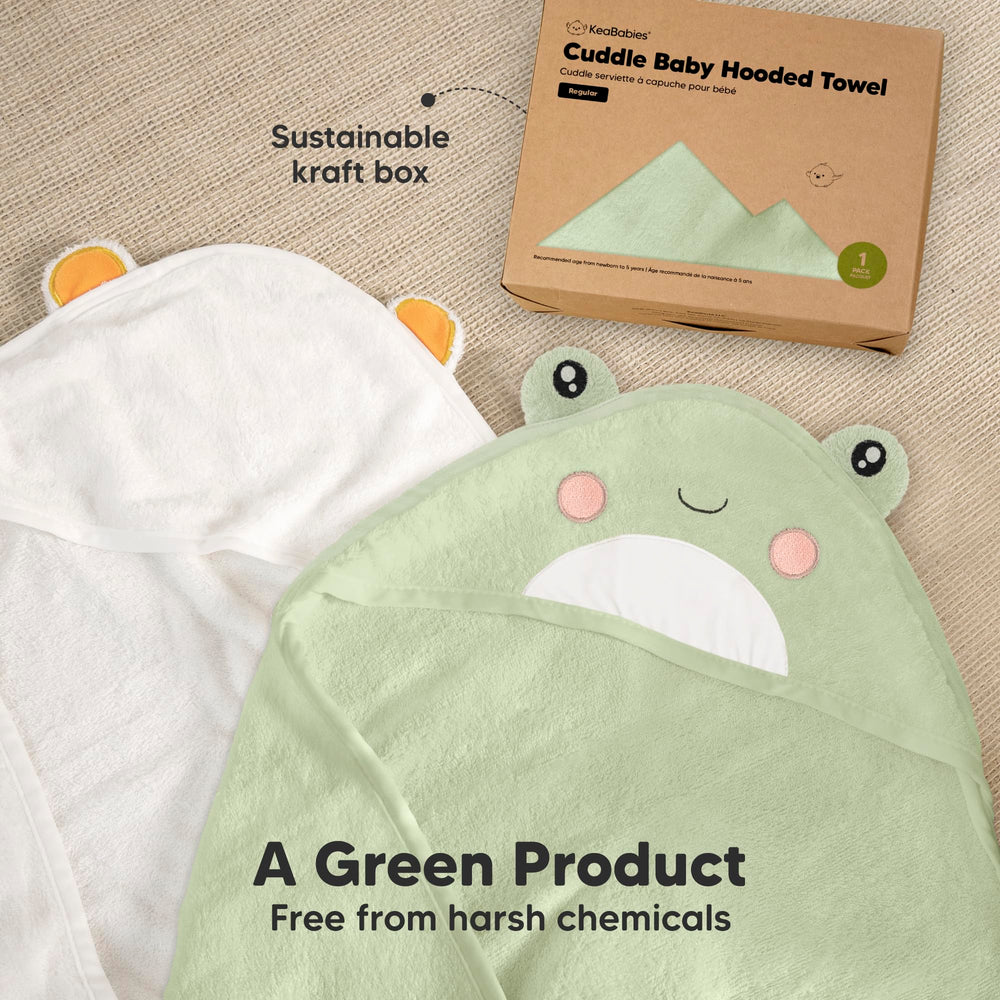 Gift-ready KeaBabies towel packaging in kraft box