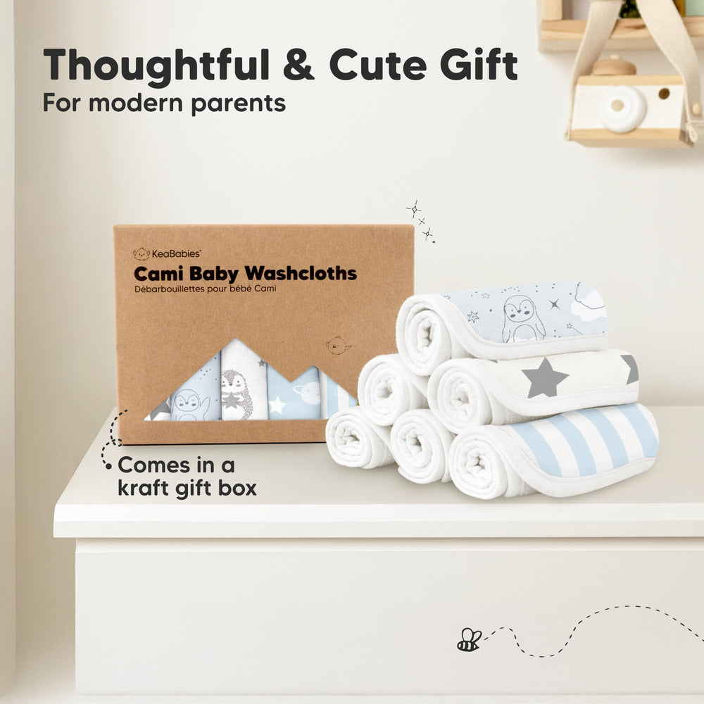 Gift-ready KeaBabies washcloths box for baby showers