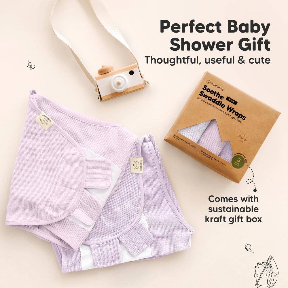 KeaBabies swaddle in kraft packaging, ideal for baby registry gifts
